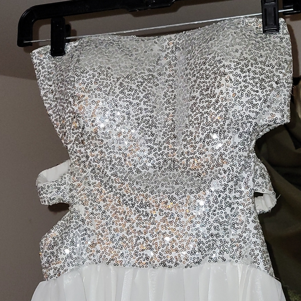White sequins dress